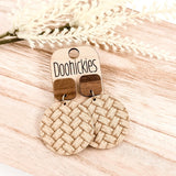 Walnut & Bold Fall Box Braided Piggyback Collection - Leather Earrings (Copy)