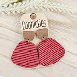 Fall Ruffle Jasmine Leather Earrings