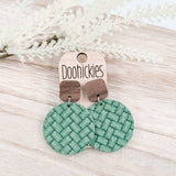 Walnut & Bold Fall Box Braided Piggyback Collection - Leather Earrings (Copy)