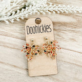 Fall Confetti Dainty Acrylic Leaf Dangle Earrings