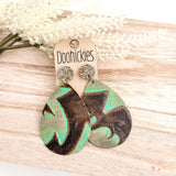 Deep Embossed Western Teardrop Dangle Earring Collection