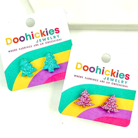 Razzle Dazzle Tree Studs - Christmas Earrings