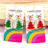 Dangle Sparkle Christmas Tree Acrylic Earrings