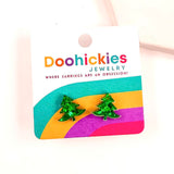 Glitter Christmas Tree Stud Collection