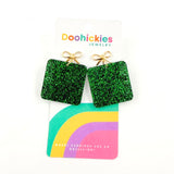 Traditional Christmas Present Acrylic Dangle Earrings