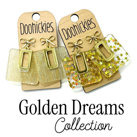 Golden Dreams Bellas Collection - New Years Acrylic Earring