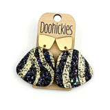 2" Stroke of Midnight New Year Jasmine Collection - Cork Earrings