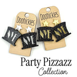 1.25" NYE Party Hat - New Years Acrylic Earrings
