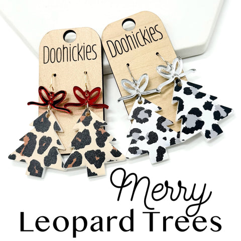 Merry Leopard Christmas Tree Earring Collection - Acrylic