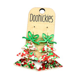 Christmas Confetti Vintage Ornament Acrylic Earrings