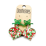 Christmas Confetti Vintage Ornament Acrylic Earrings