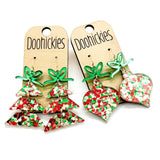 Christmas Confetti Vintage Ornament Acrylic Earrings