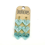 Pastel Shimmer Triple Glitter Acrylic Heart Drops