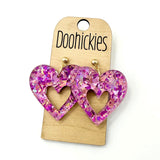Chunky Glitter Sassy Hearts Collection - Valentines Earrings