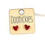 The Teal Razzle Dazzle Heart Stud Earring Collection - 2 Size Options