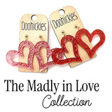 The Madly in Love Cutout Heart Dangles - Valentines Earrings