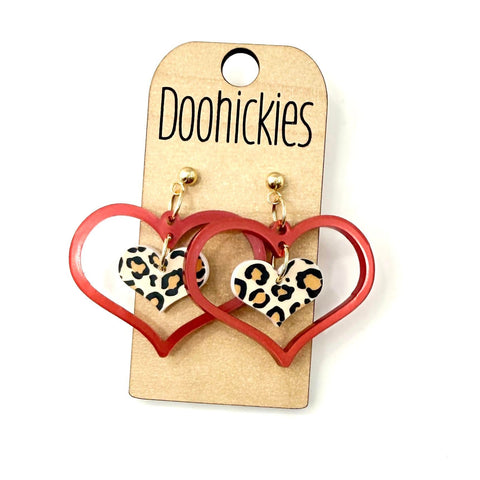 The Puurfect Heart Dangle Hearts Collection - Valentines Earrings