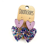 Double Love Hearts -Valentine's Acrylic Earrings
