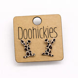 Leopard Floppy Ear Bunny Stud Collection - Easter Earrings