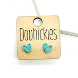 Leopard Valentine Heart Stud Earrings - 2 Size Options