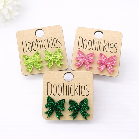 Luck of the Irish St. Patrick's Day Bow Studs