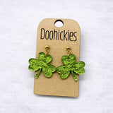Dainty Saffiano Shamrock Collection - St. Patrick's Day Earrings