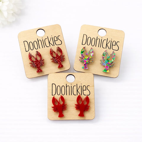 New Crawfish Studs Collection - Mardi Gras Earrings