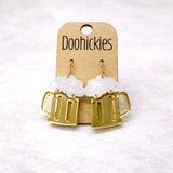 1.5" Frosty Mug - St. Paddy Acrylic Earrings