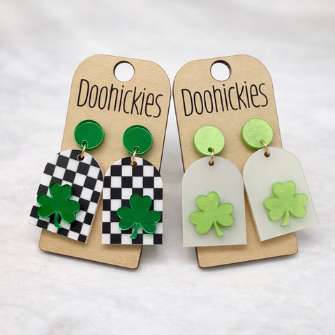 Rainbow Shamrock Dangle Collection - St. Patrick's Earrings