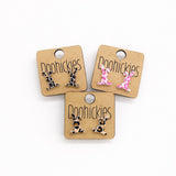 Leopard Floppy Ear Bunny Stud Collection - Easter Earrings