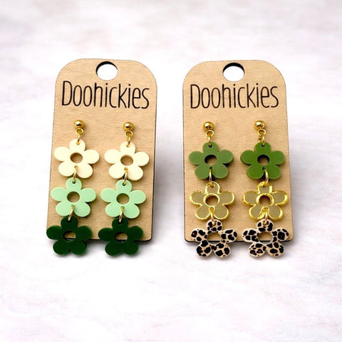 St. Patrick's Day Blossom Collections - Acrylic Earrings