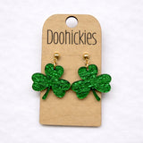 Dainty Saffiano Shamrock Collection - St. Patrick's Day Earrings