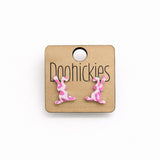 Leopard Floppy Ear Bunny Stud Collection - Easter Earrings