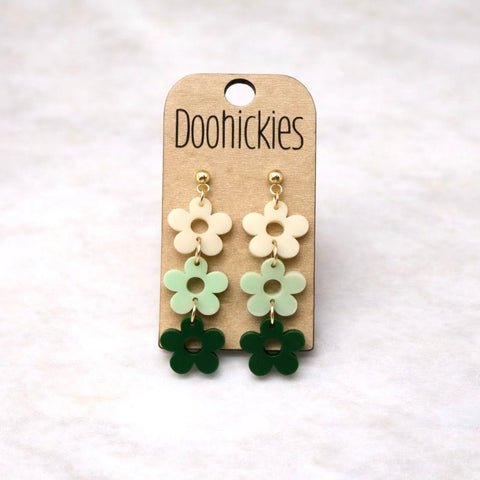 St. Patrick's Day Blossom Collections - Acrylic Earrings