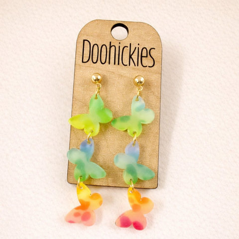 Pastel Butterfly Dangles - Easter Earrings