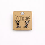 Leopard Floppy Ear Bunny Stud Collection - Easter Earrings