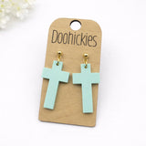 Small Pastel Floral Cross Collection - Easter Earrings