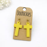 Small Sunflower Cross Collection - Easter Earrings