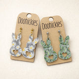 1.5" Confetti Bunny Dangles - Easter Earrings