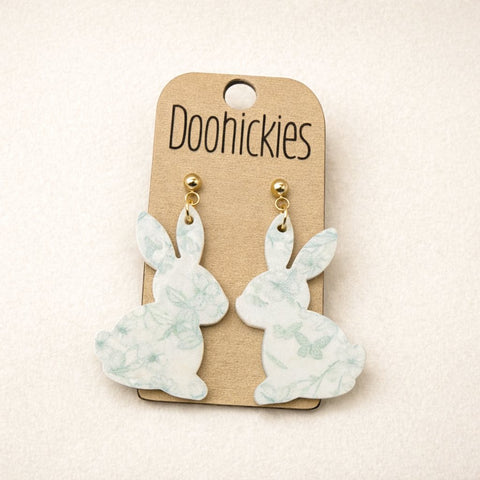 Pastel Meadow Bunny Collection - Easter Acrylic Earrings