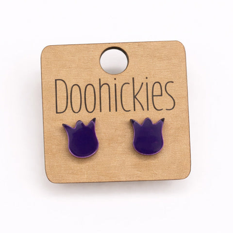 Solid Tulip Stud Collection - Spring Earrings