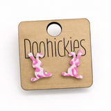 Leopard Floppy Ear Bunny Stud Collection - Easter Earrings
