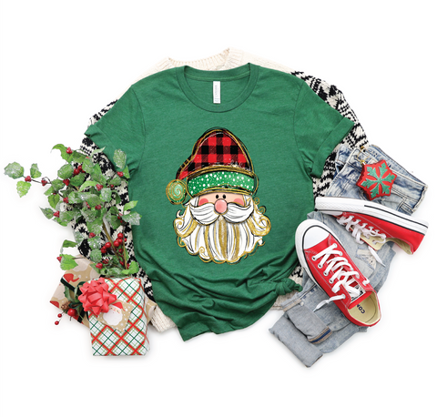 Doodle Santa- Christmas Graphic Tee - PLEASE ALLOW 3-5 BUSINESS DAYS FOR SHIPPING