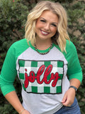 Jolly Plaid Tee - PLEASE ALLOW 3-5 BUSINESS DAYS FOR SHIPPING