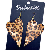 2.5" Leopard Valentine Hearts -Earrings