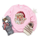 Hand Painted Santa- Graphic Sweatshirt or T-Shirt - PLEASE ALLOW 3-5 BUSINESS DAYS FOR SHIPPING