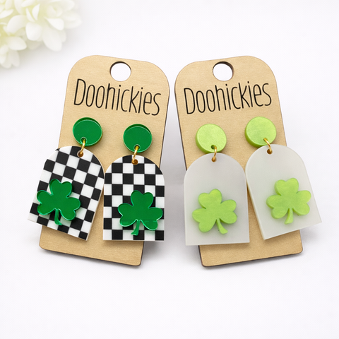 Rainbow Shamrock Dangle Collection - St. Patrick's Earrings