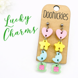 Lucky Charm St. Patrick's Day Dangle Acrylic Earrings