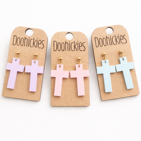 Small Pastel Cross Collection - Easter Earrings