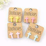 16mm Pastel Cross Singles -Stud Earrings